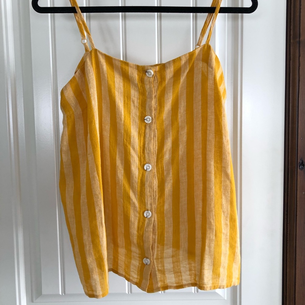 Striped yellow tank top